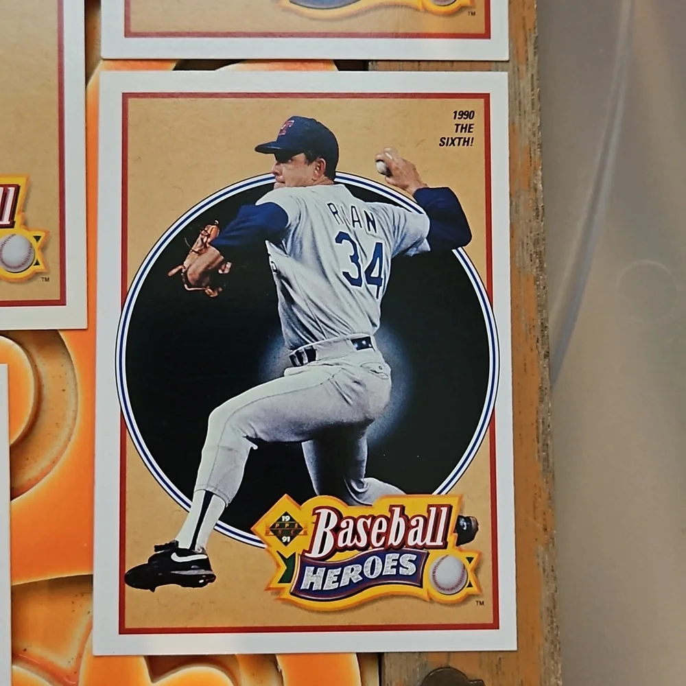 1990 Upper Deck Baseball Heros Nolan Ryan cards 10-18
